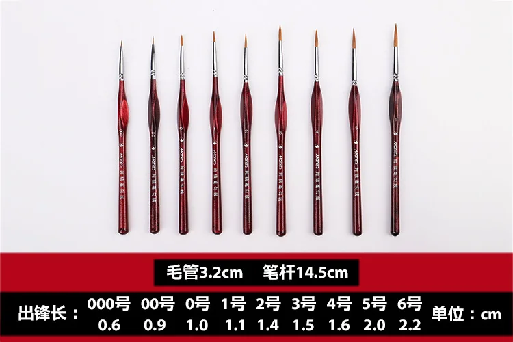 1 шт Кисть для рисования миниатюрная деталь Fineliner Nail Art кисти для рисования волк половина краски кисти для акриловых красок принадлежности