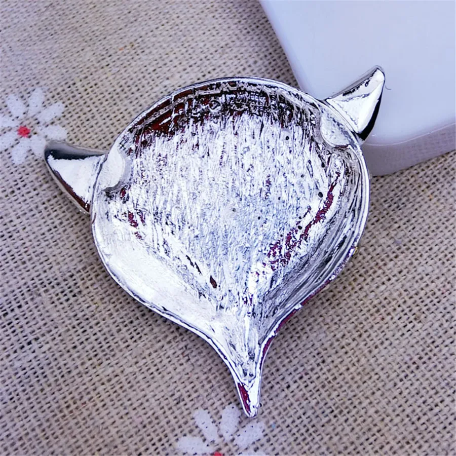 Pf фокс глава горный хрусталь аппликация flatback исправлений ремесел для телефона