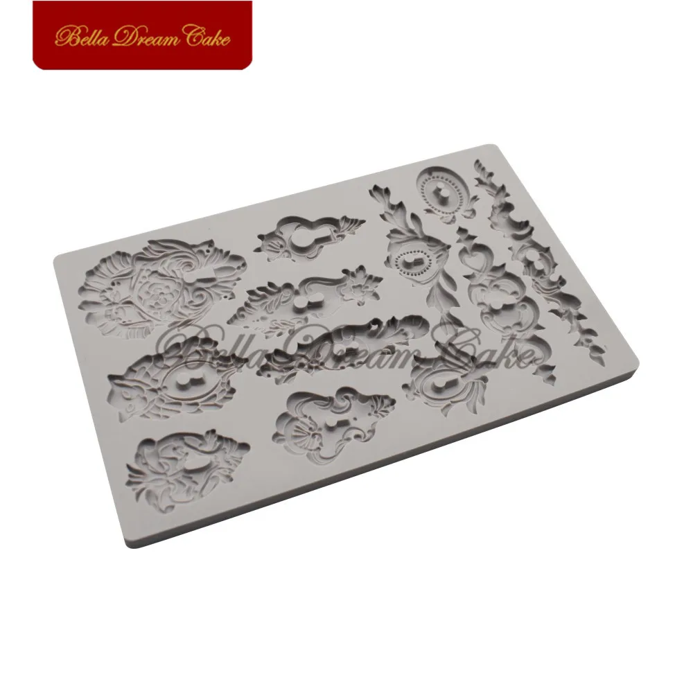 Цветочный дизайн Европейский Ключ силиконовая форма с отверстиями для выпечки