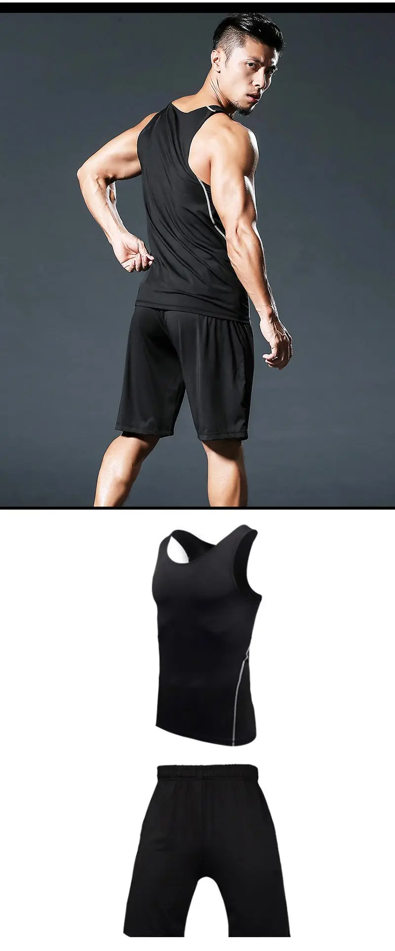Kakaforsa Compression Men Sport Suits Quick Dry Running sets Clothes Sports Joggers Training Gym Fitness Tracksuits Running Set