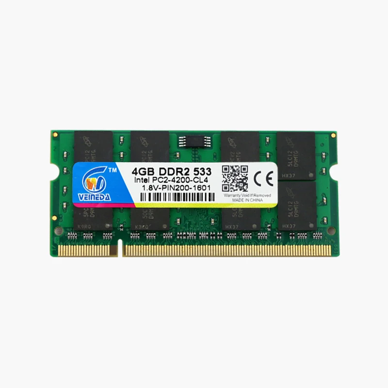 VEINEDA Ram Sodimm ddr2 4 gb 2gb 1gb 533MHz 1 8 V ddr 2 533 PC2 4200 notebook memory DIMM|Оперативная память| |