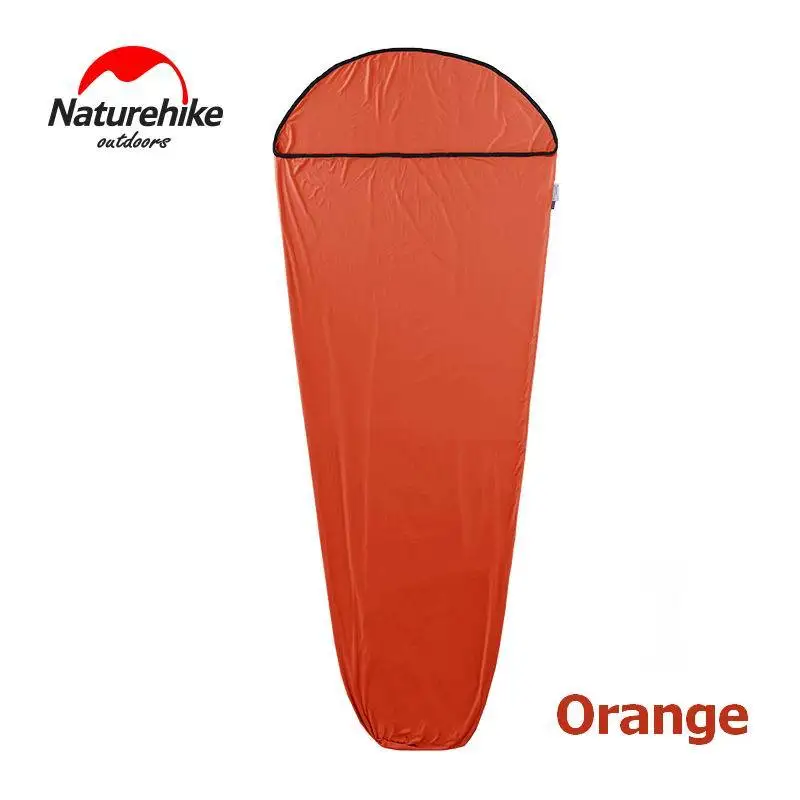 Orange Naturehike открытый Мумия один спальный мешок лайнер супер эластичные спальные мешки кемпинг бизнес больница путешествия весна лето - Цвет: Orange