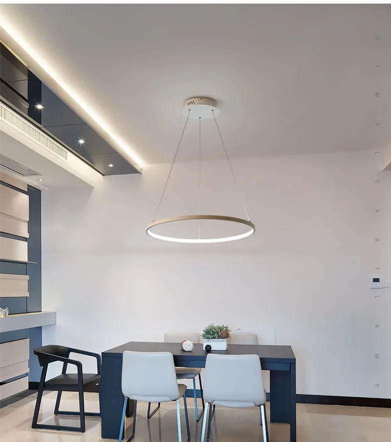 

Creative Simplicity Modern LED Pendant Lamp Aluminum Acrylic Hanging For Living Room Dining Room Restaurant Cafe Decoration Lamp