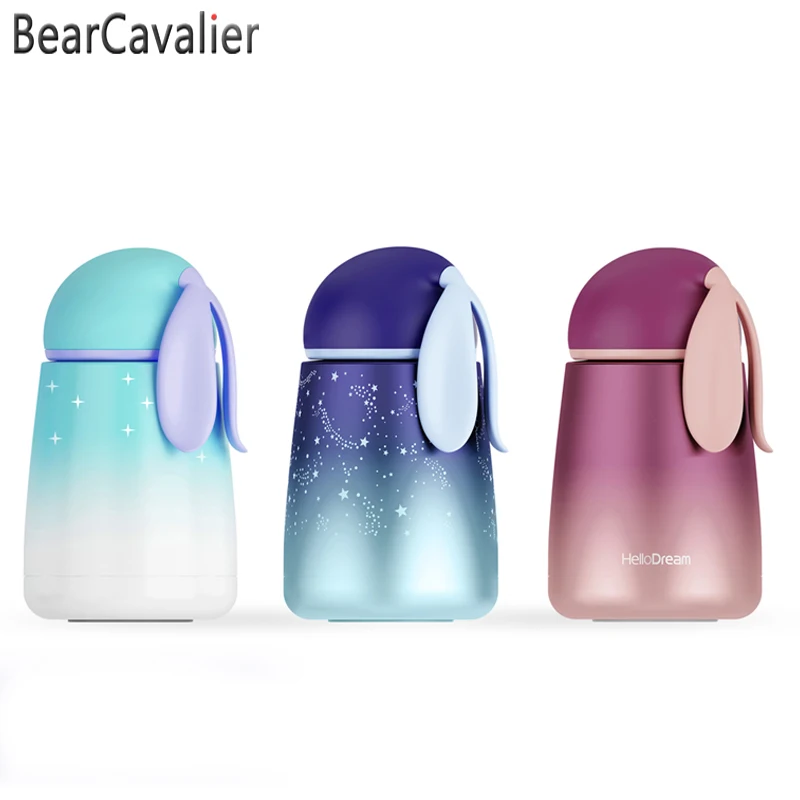 BearCavalier 2019 кролик термо чашка Нержавеющая сталь детский термос бутылка для воды