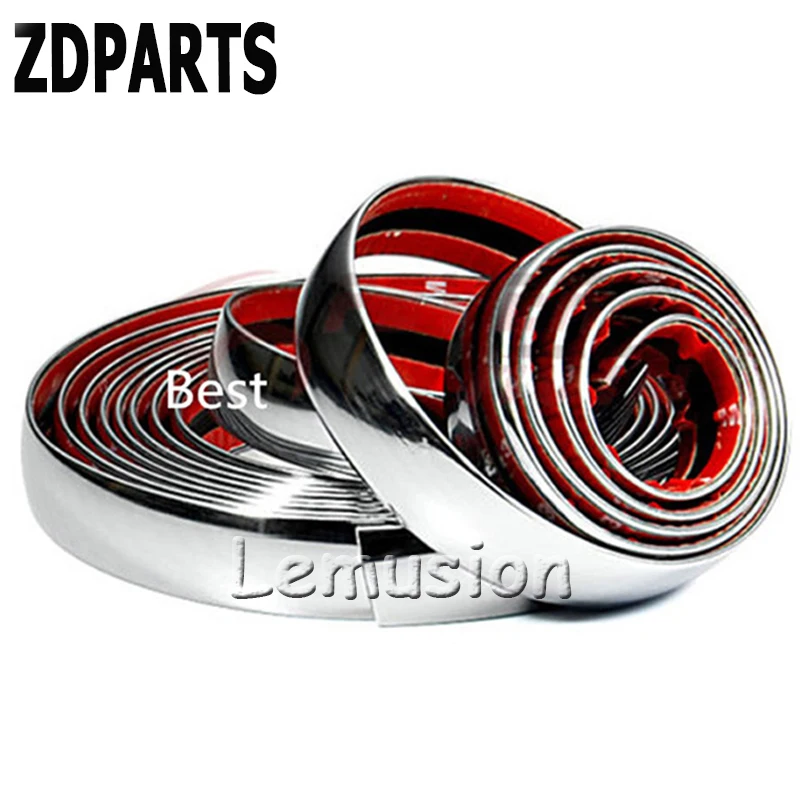 ZDPARTS 5 м хромированная отделка для автомобиля молдинговая Полоса декоративные