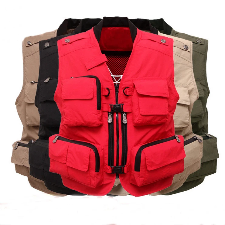Мужской жилет модный с несколькими карманами для фотосъемки|vests for men|male vestvest outdoor |