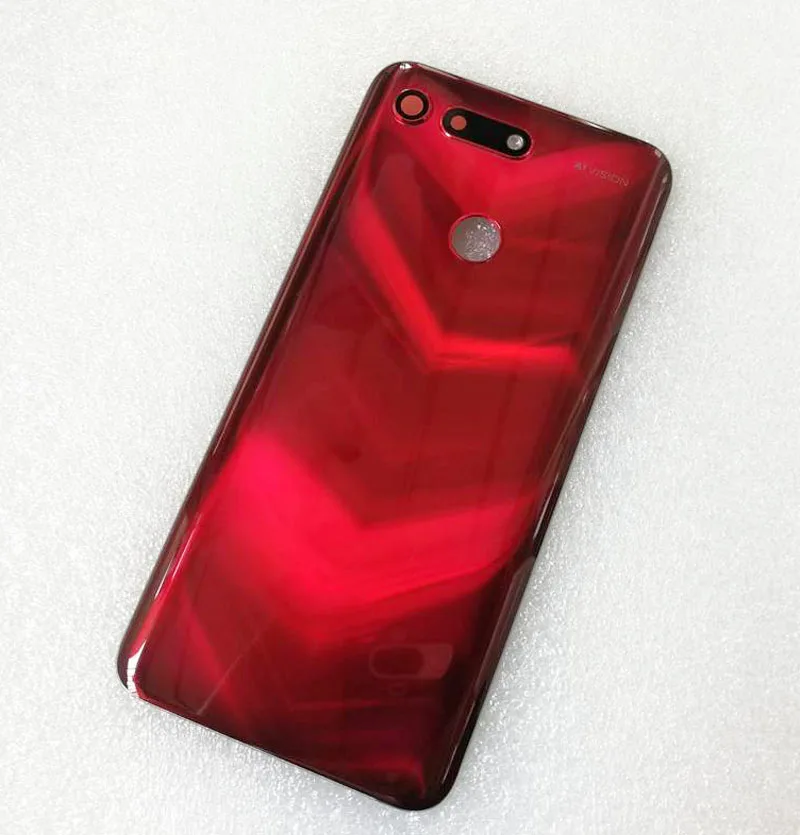 Чехол на заднюю батарею для huawei Honor View 20, Задняя стеклянная крышка на дверь для Honor V20, запасная Задняя стеклянная панель - Цвет: Красный