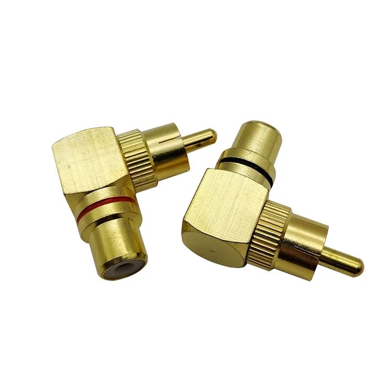 Адаптер RCA штекер гнездо Соединительный разъем под прямым углом 90 градусов