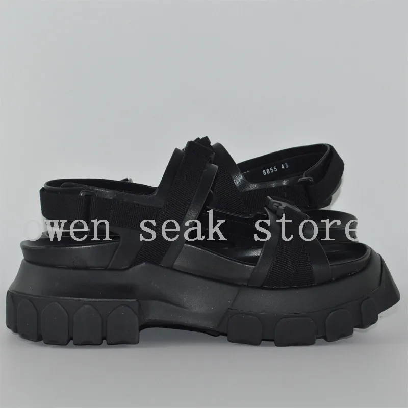 Owen Seak Women Sandals Black Casual Rome Shoes Gladiator Height Increasing  Mules Clogs Slippers Slides Summer Women Sandals