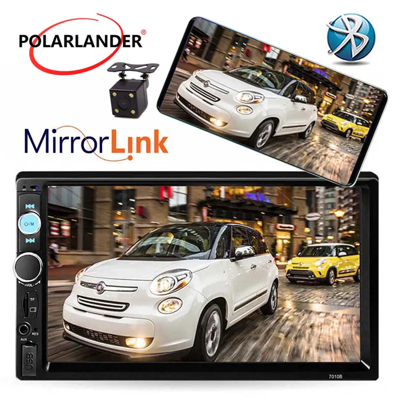 Авторадио Авто Радио Bluetooth hands free вызов 7 'ƈ DIN Зеркало Ссылка радио кассетный