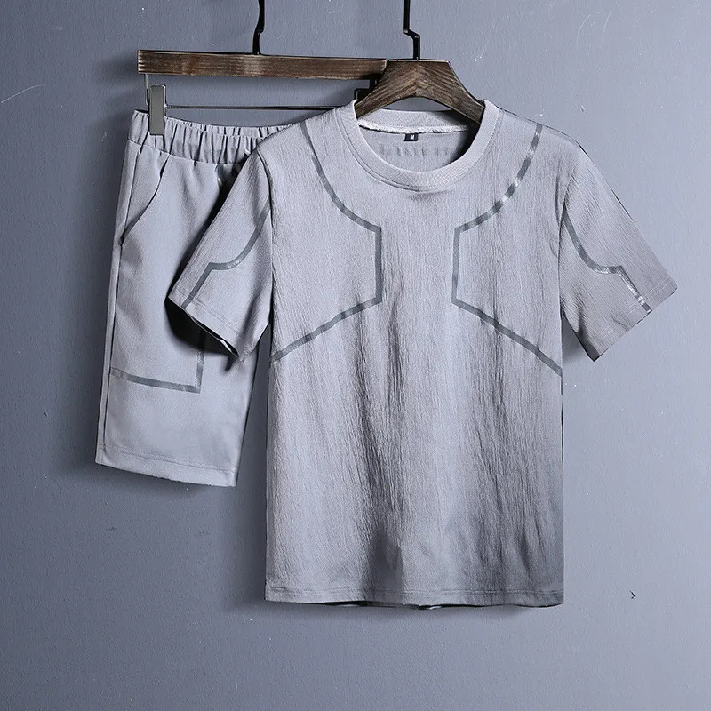 

Vogue Nice Vogue New Short-sleeved Shorts Suit Men Casual Loose Men Shorts T-shirt Fashion Beach Men Clothing