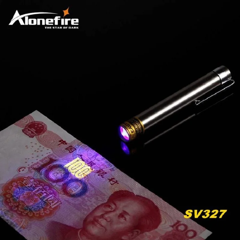 Светодиодный УФ фонарик ALONEFIRE SV327 из нержавеющей стали водонепроницаемый