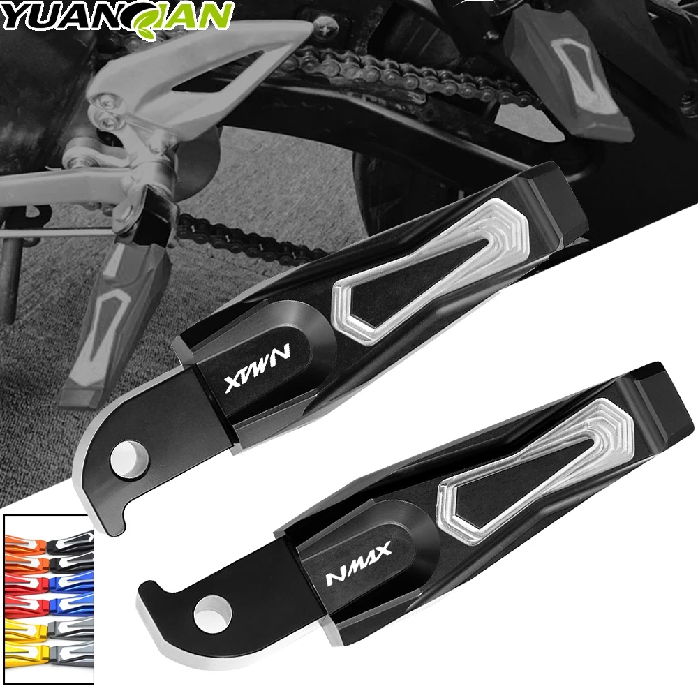 

For Yamaha NMAX 155 NMAX155 N-MAX 155 N-MAX155 2015-2017 Motorcycle Accessories CNC Aluminum Passenger Footrests Rear Foot Pegs