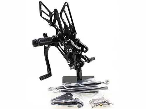 Для Honda CBR600RR мотоцикл подножки ЧПУ Регулируемая Rearset подставки для ног CBR 600RR CBR600 RR 2007 2008 подножки для езды на велосипеде - Цвет: Rearset-Black