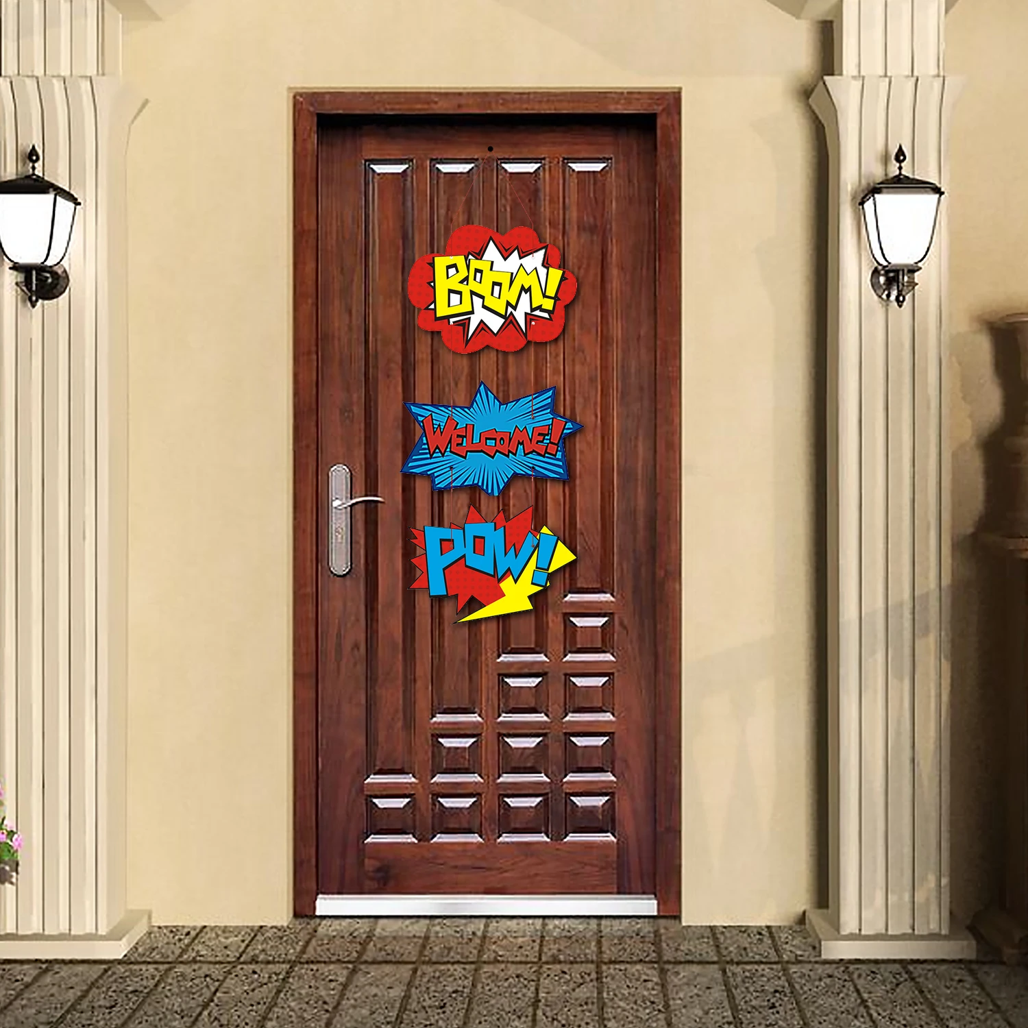 Надпись супергерой на день рождения баннер с дверным знаком вешалка для