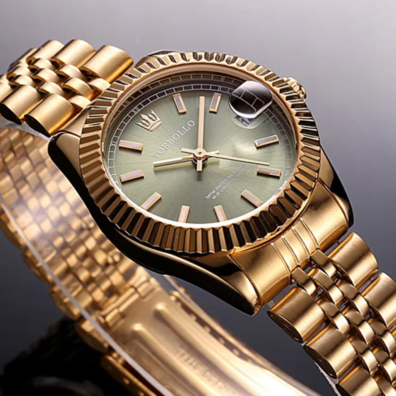 Новинка 2017 Брендовые Часы torbolo модные женские наручные часы из нержавеющей стали