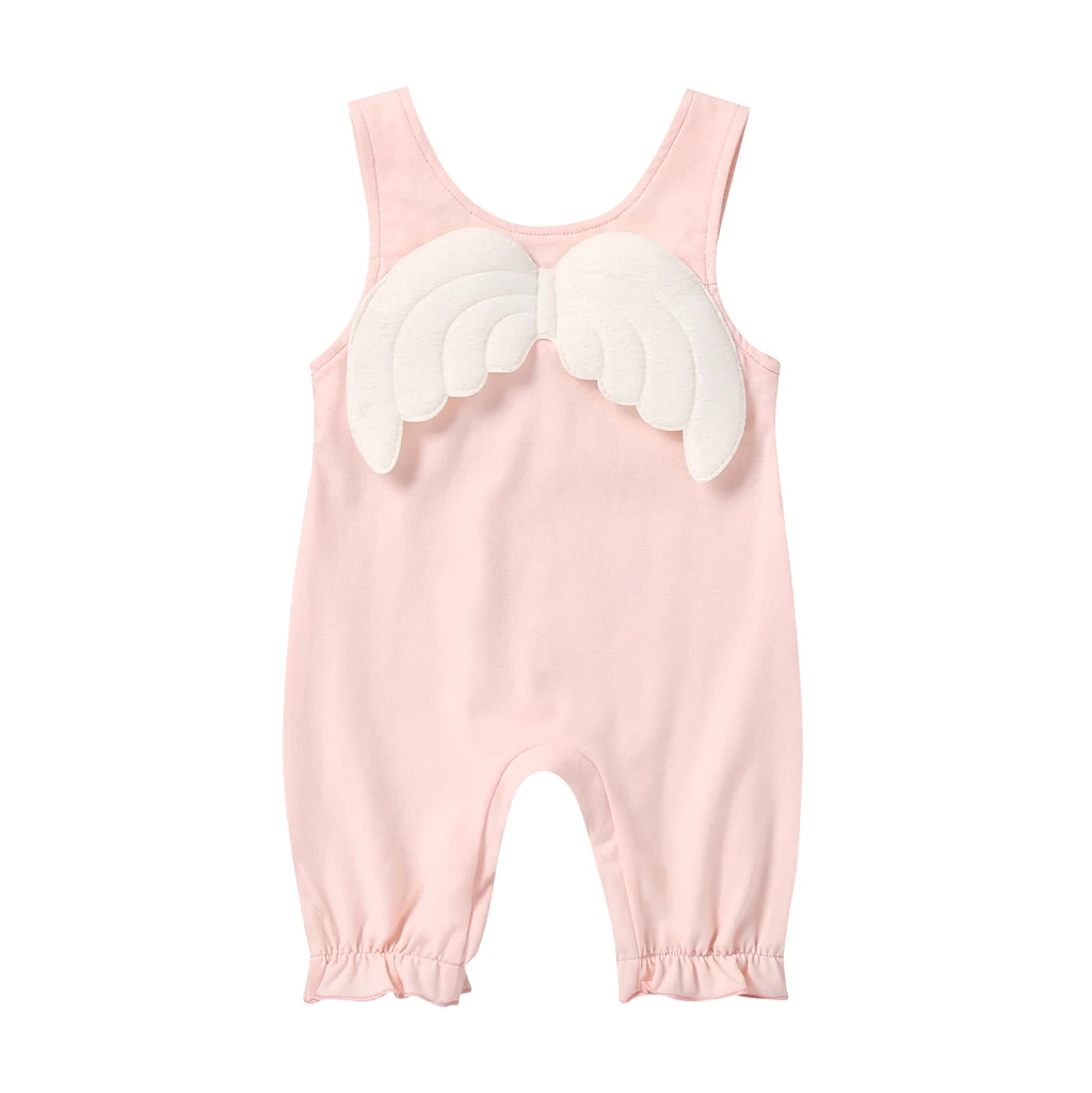Emmababy 2019 новый милый одежда для малышей девочек летние белые крылья хлопковый
