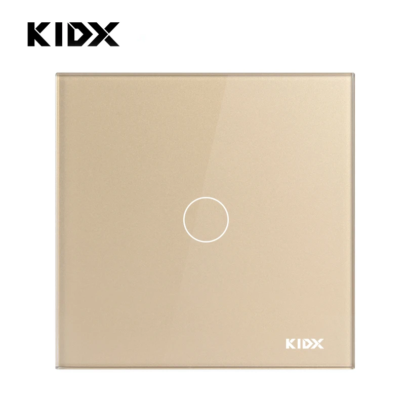 KIDX стандарт ЕС сенсорный настенный выключатель света 1/2 банды 1 способ