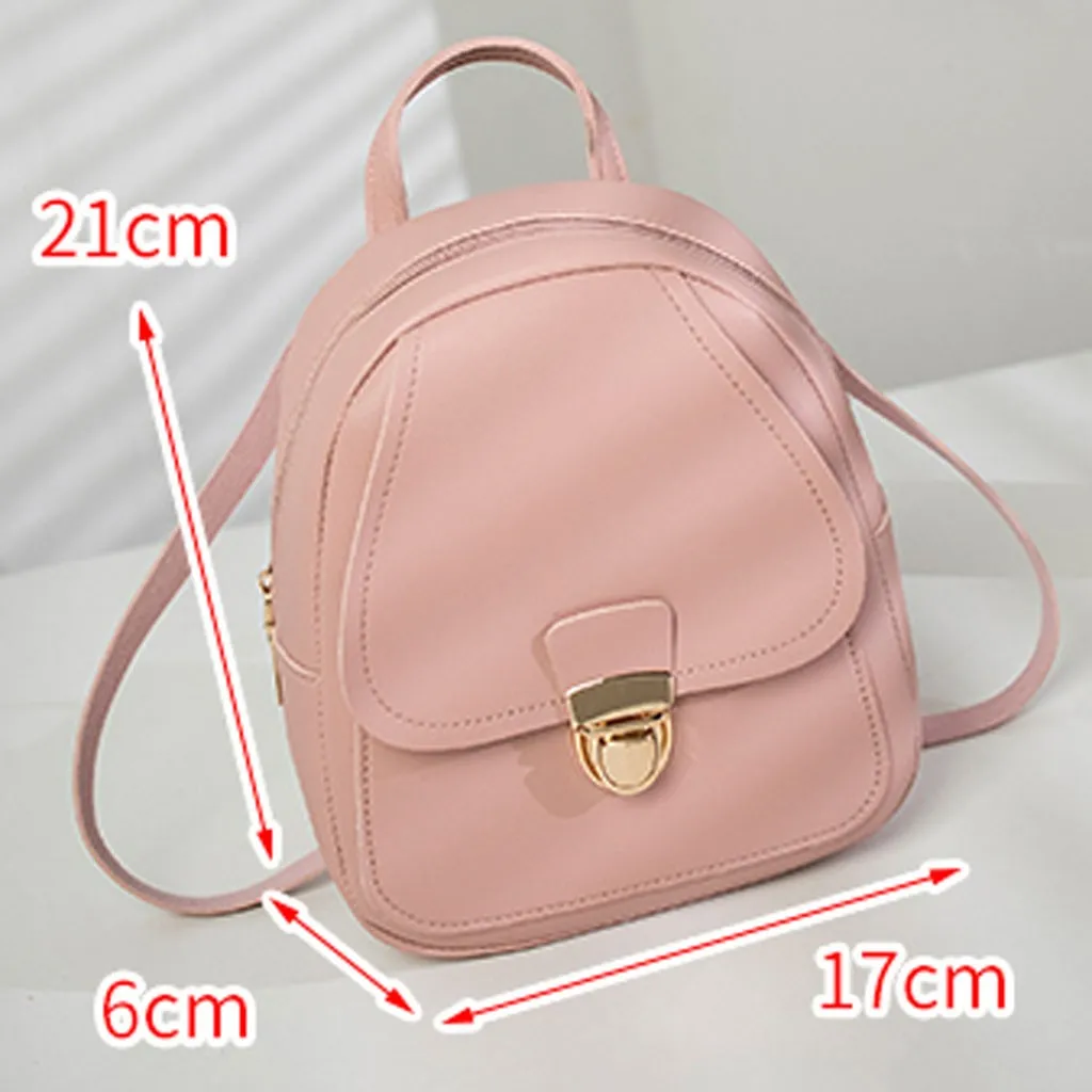 2019 New Small Backpacks Girl Headphone Hole Backpack Slung Student Shoulder Bags Mobile Phone Purse | Unisex