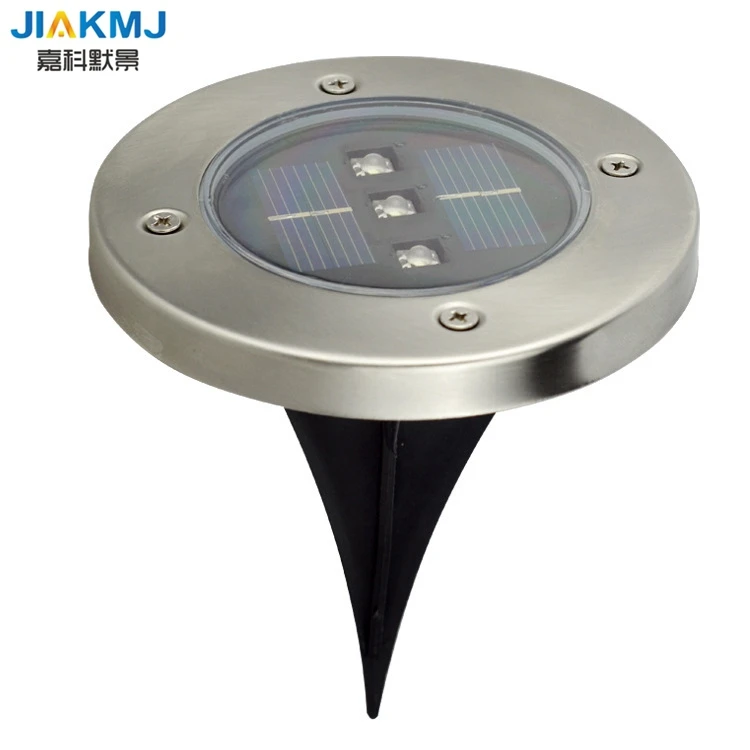

2pcs/lot 3Led SolarPowered Waterproof outdoor Solar Light Landscape Lighting Underground Light Solar Lamp Garden Decora