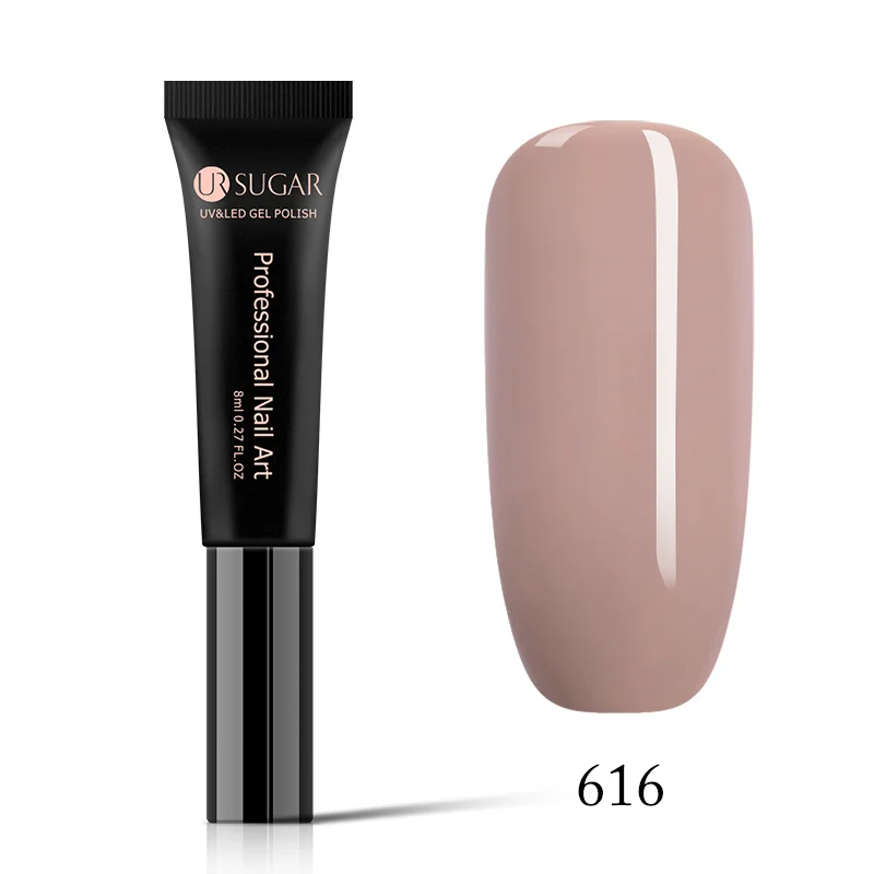 616 Ur SUGAR, 8 мл, гель для ногтей, голографический лак, сияющий блеск, лазер, розовый, замочить от УФ-геля, долговечный Гель-лак для ногтей - Цвет: 616