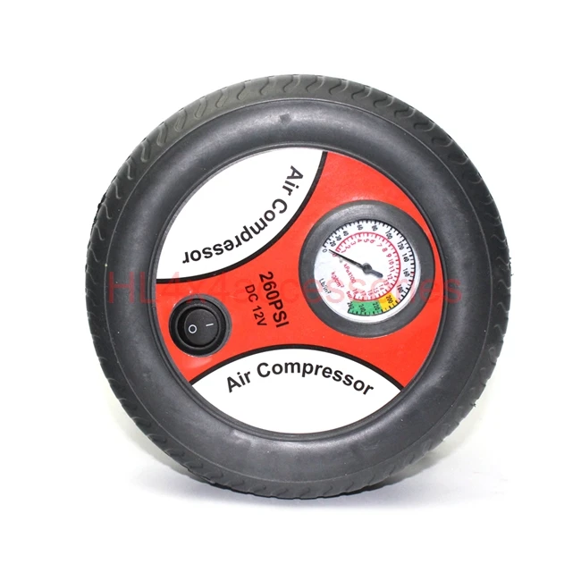 Портативный воздушный компрессор 260PSI 12 В прикуриватель штепсельная Вилка для