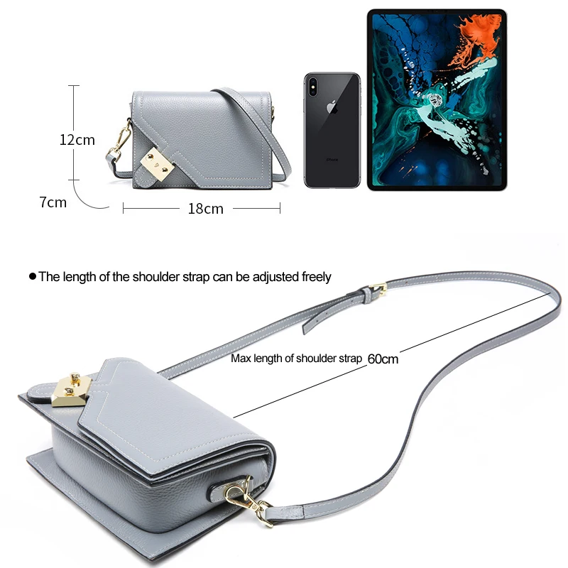 Натуральная кожа Женщины Crossbody сумка Известный бренд 2019 Кожаная на длинном ремне