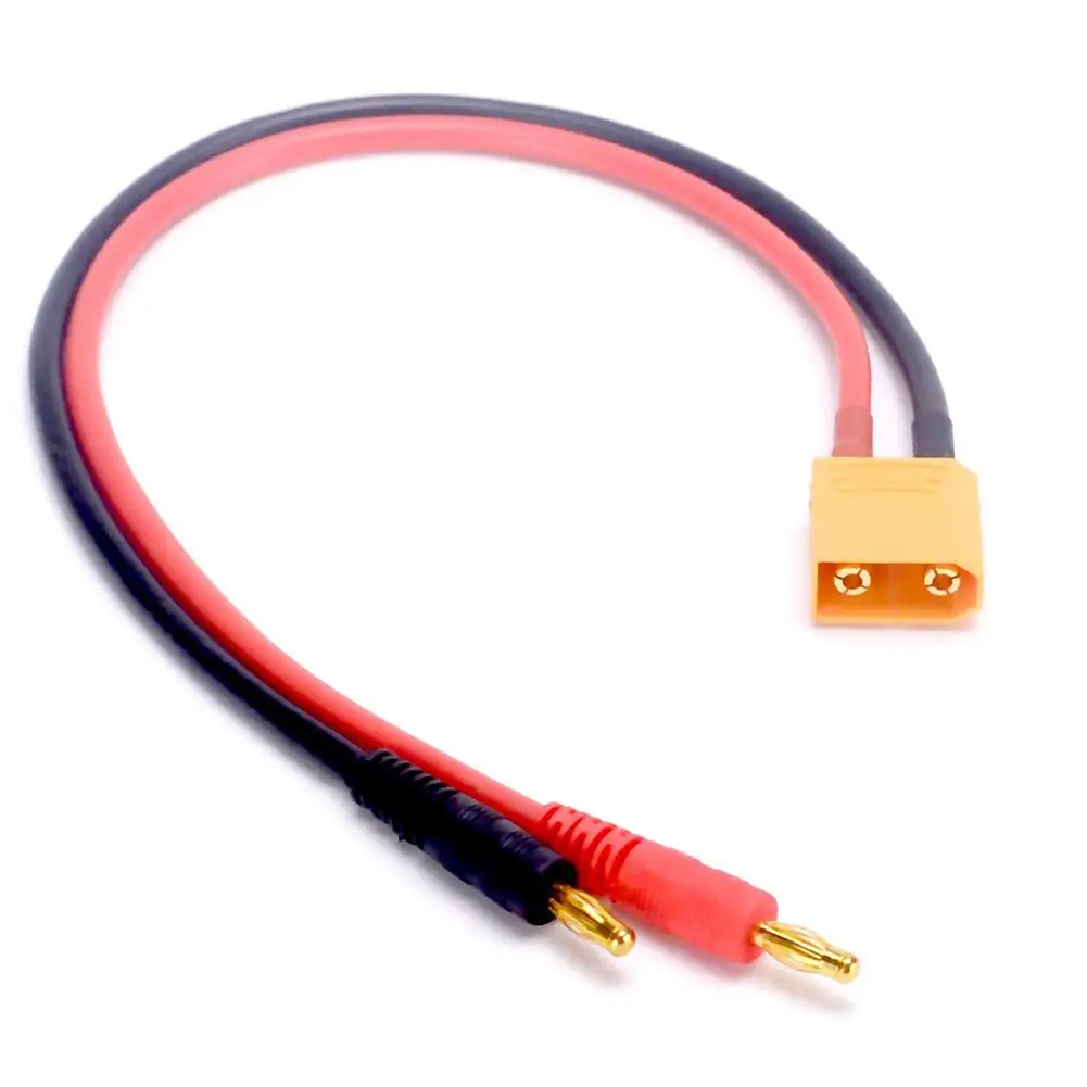 Зарядный кабель с банановыми штекерами XT90 4 мм 40 см 12/14AWG|Детали и аксессуары| |