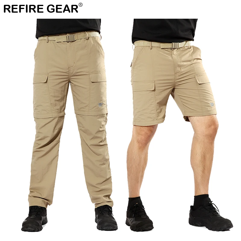 Мужские тактические брюки ReFire Gear легкие быстросохнущие камуфляжные для походов