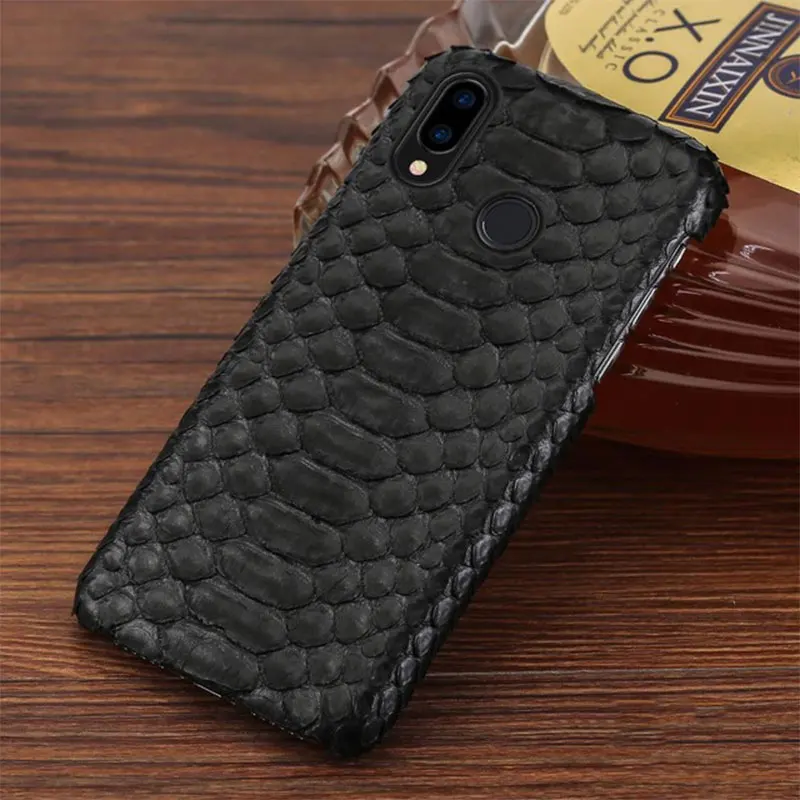 Для huawei p20 lite случае coque натуральной кожи питона для крышка телефон силиконовый