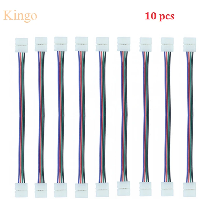 10 шт./лот 4pin LED RGB кабель провод удлинитель 15 см 50 с двойными соединителями для 5050