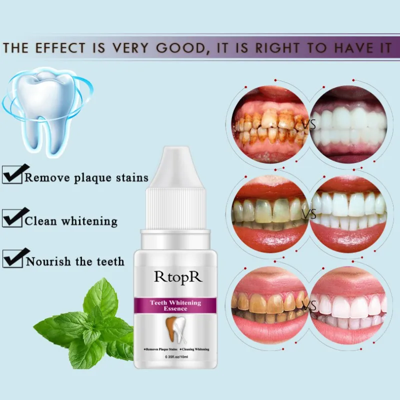 

Useful Teeth Oral Hygiene Essence Teeth Whitening Essence Daily Use Effective Remove Plaque Stain Cleaning Water 10ml