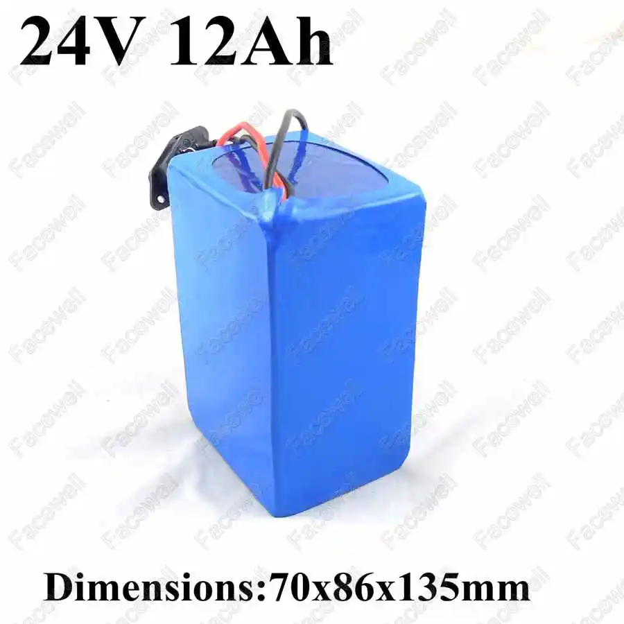 24 v 12ah литий ионный аккумулятор 15A BMS 250 w 350 Аккумуляторная батарея для зарядки