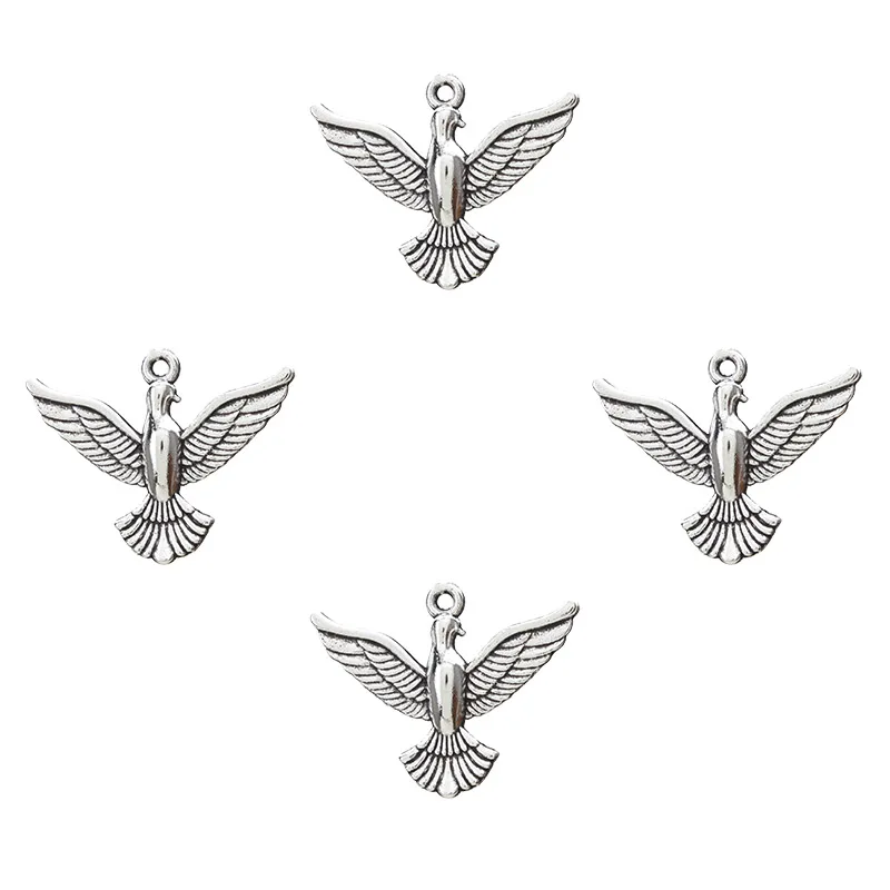 5 шт./лот подвеска из металлического сплава в форме летающей птицы ювелирное