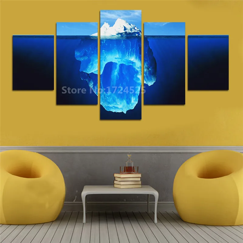 5 шт. Настенная картина с изображением айсберга без рамки | Дом и сад