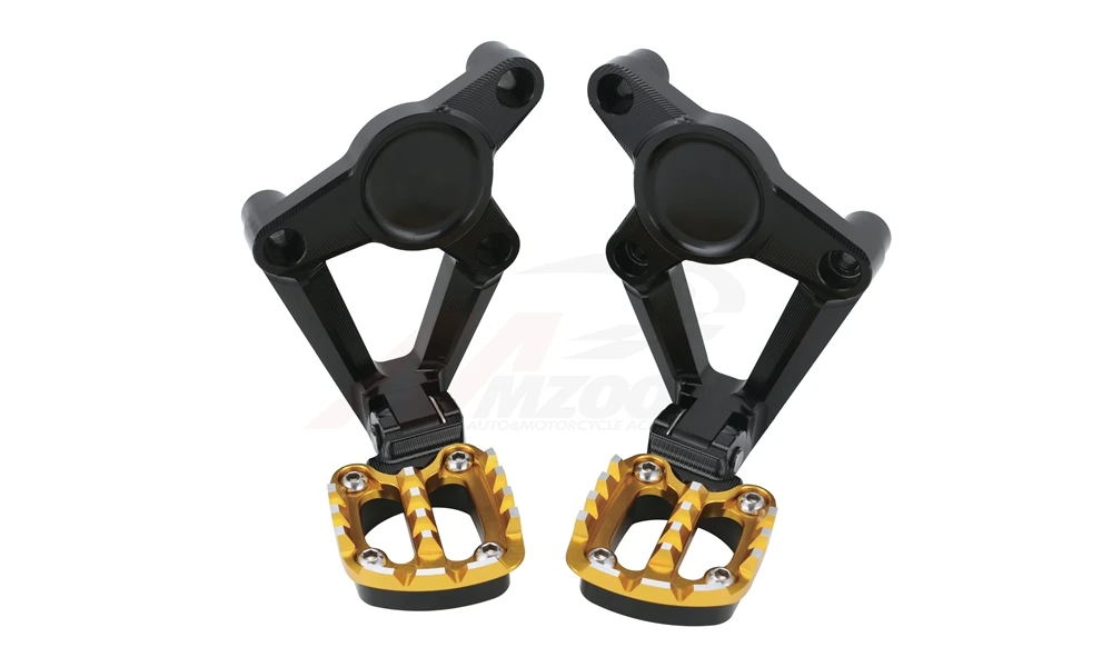 Black gold Мотоциклетные складные Задние подножки опора для ног для пассажира для HONDA xadv 750 XADV750 XADV-750 xadv аксессуары - Цвет: Black gold