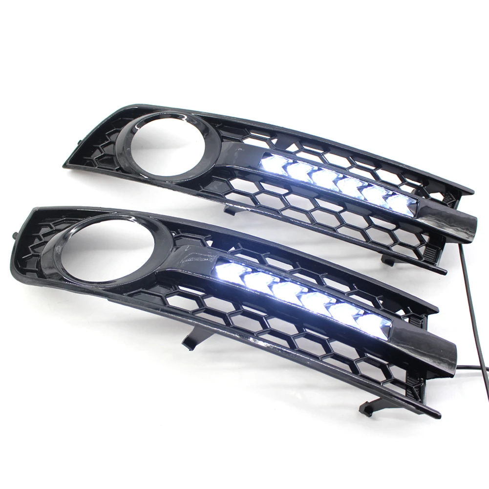 2 шт. ячеистая сетка светодиодная автомобильная противотуманная фара сетчатая