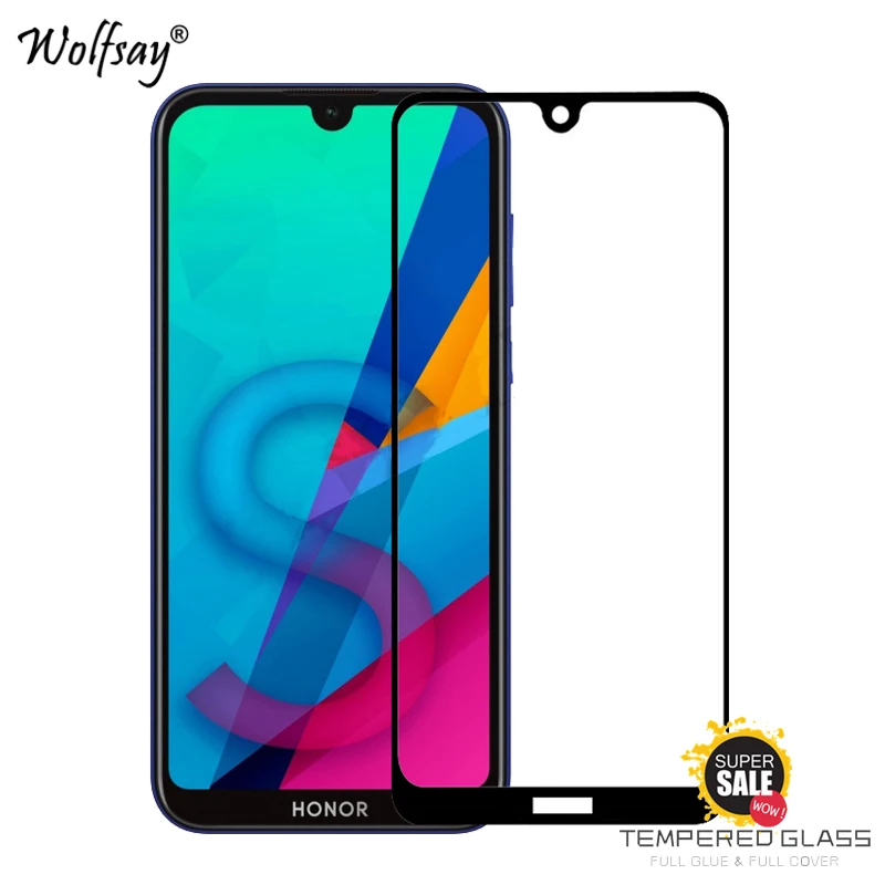 

2PCS Full Glue Cover Glass Huawei Honor 8S Screen Protector Tempered Glass Huawei Honor 8S Glass Phone Film Huawei Honor 8S Film