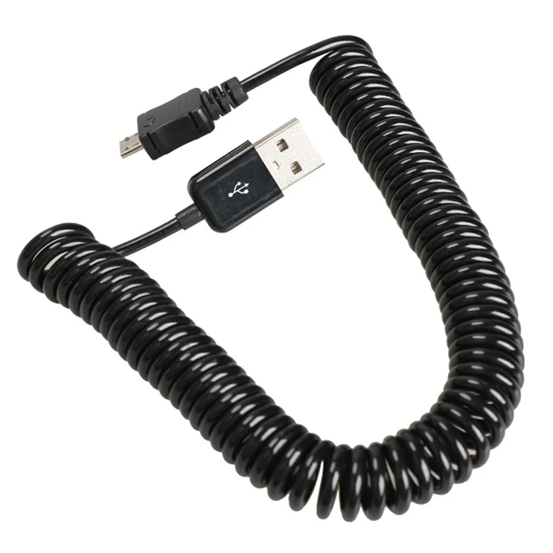 Спиральный Кабель USB 2 0 A для Micro B 5Pin адаптер пружинный кабель высокого качества|usb
