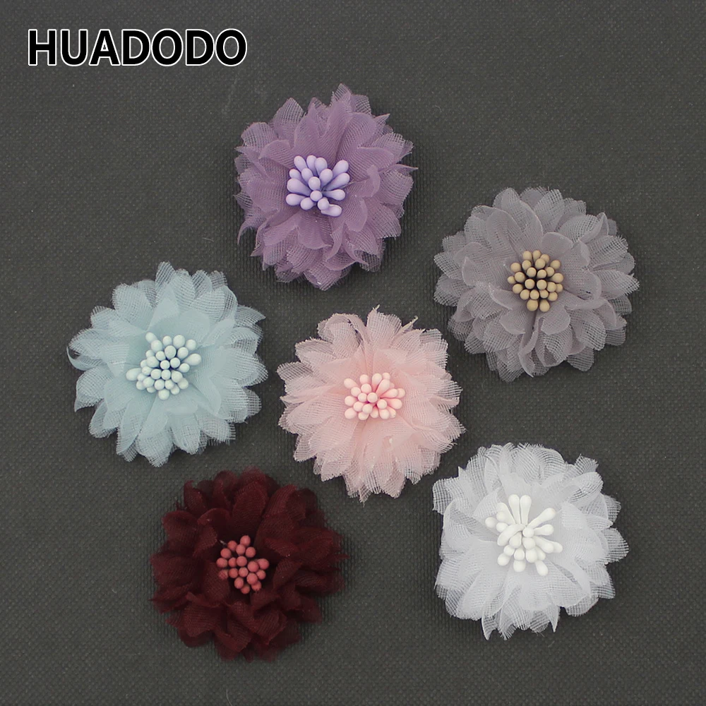 HUADODO 10 шт. Искусственные цветы ручной работы Маргаритка из шелка для свадебной