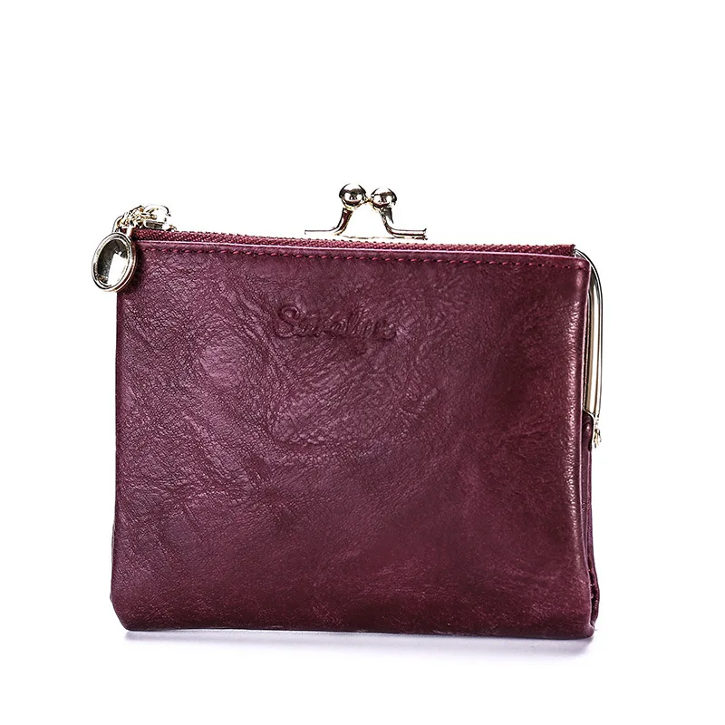 Women's Wallet Short Change Retro Multi-functional Card Bag Zipper Simple | Багаж и сумки