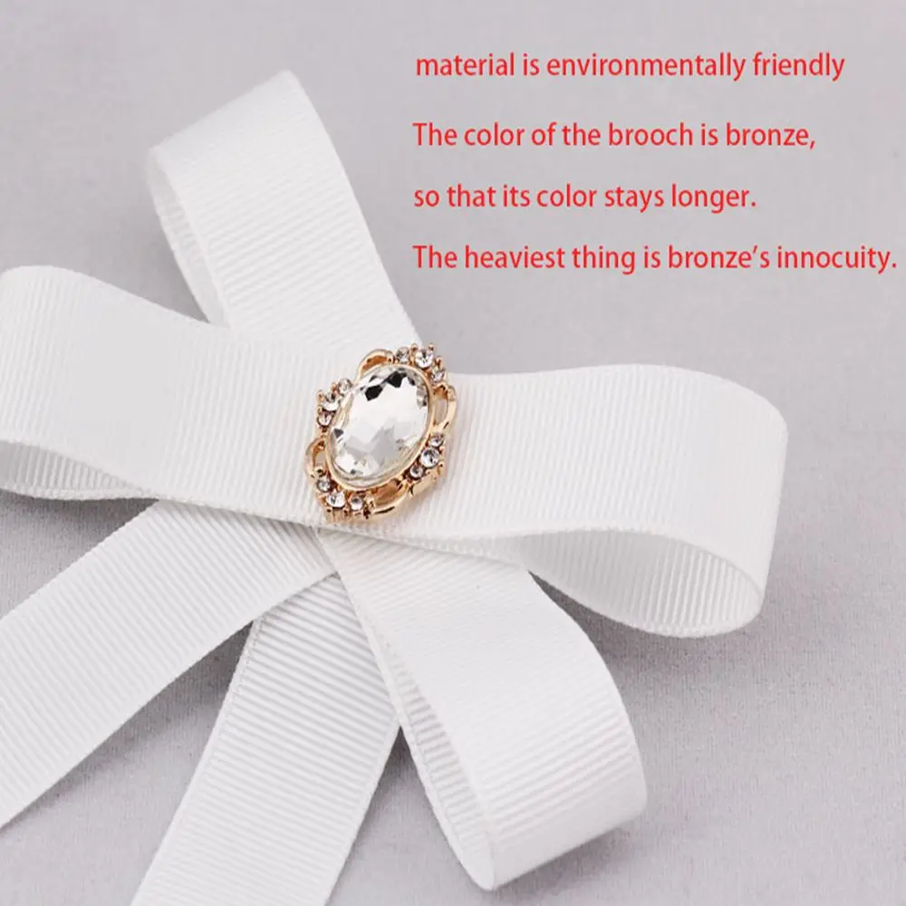 

Fashion DIY Fabric Bow Brooches For Women Neck Tie Pins Party Wedding Large Ribbon Brooch Jewelry Clothing Accessories