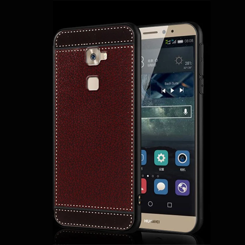 Чехол iSecret для huawei mate S CRR-L09 Чехол кожаный мягкий черный силиконовый Классический чехол в полоску личи для huawei mate S чехол s