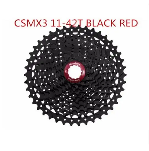 MX3 42T black red Sunracing 10 скоростей CSMS3 CSMX3 11-40 t/11-42/11-46 t mtb велосипед свободные колеса кассета широкое соотношение mtb велосипед кассета - Цвет: MX3 42T black red