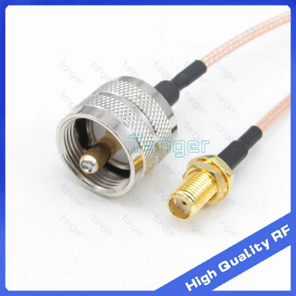 Прямая штепсельная вилка UHF PL259 с разъемом типа мама Мама 20 см 8 дюймов RG316 RF