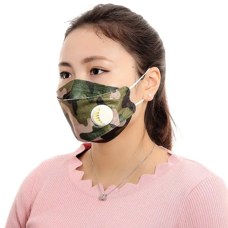 PM2.5 стереоскопическая складывающаяся противодымчатая Маска дыхательный клапан