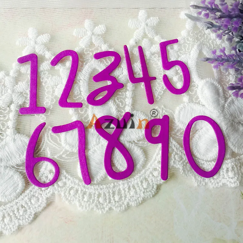 0 9 номера почерк новый бумажный металлический трафарет для свадеб ножи