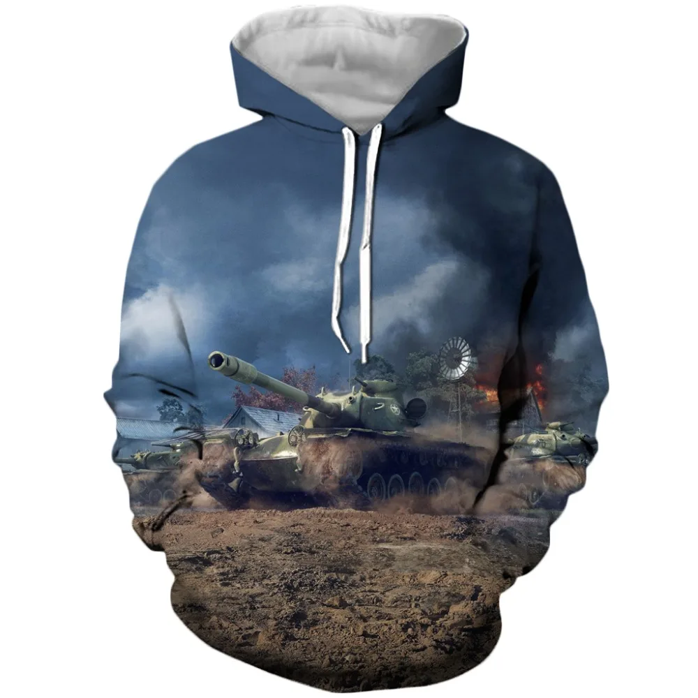 YX GIRL стиль 3d модные мужские толстовки с принтом игры World Of Tanks Мужские Женские повседневные толстовки с капюшоном