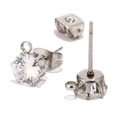 Серьги-гвоздики из нержавеющей стали, с петлей, для поделок