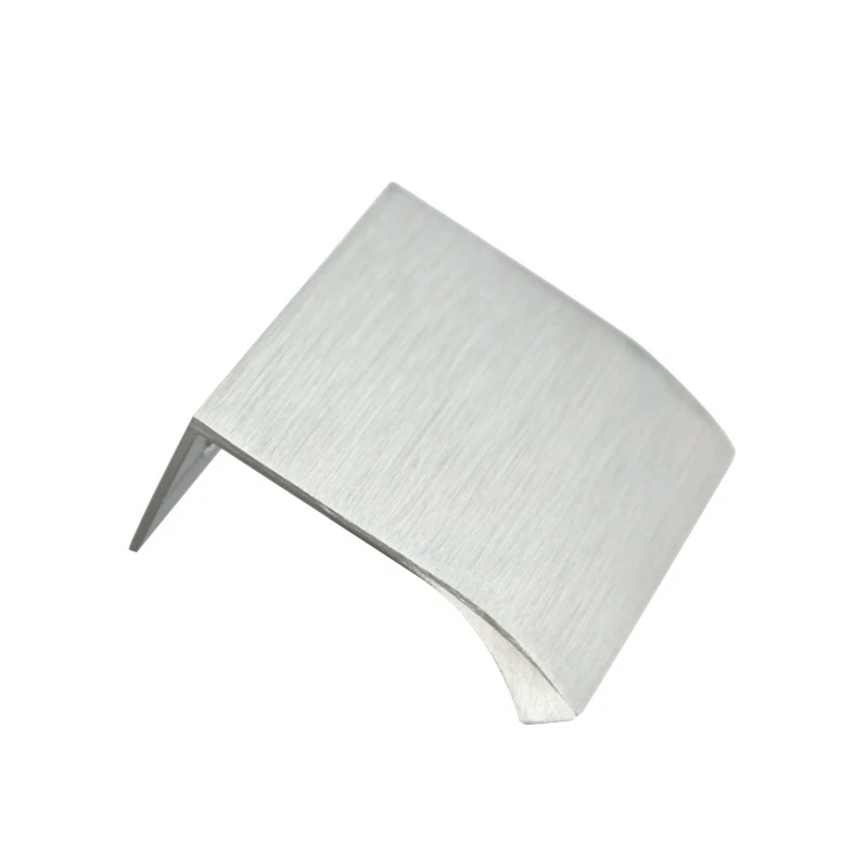 Brushed Inox( S S ) UKE 8 дюймов Современные Простые двери шкафа латунные края Потяните ручки для мебели - Цвет: Brushed Inox( S S )